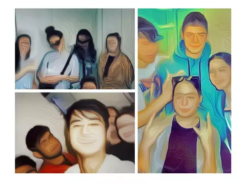 Stark bearbeitete Fotoaufnahmen zeigen Bewohnende der Lotte