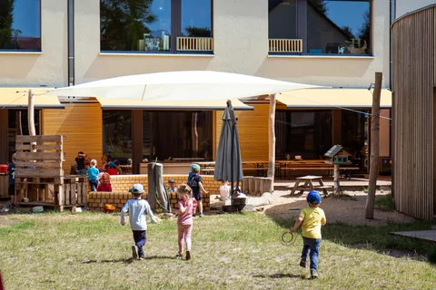 Außenbereich der Kita Müggelbande