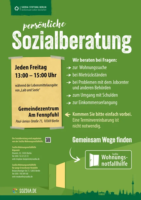 Flyer Termine Sozialberatung Fennphul